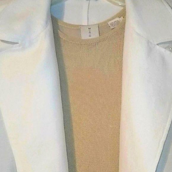 EILEEN FISHER Jacket Organic Slub Tencel Loose Fit White POCKETS Luxury - Picture 5 of 9